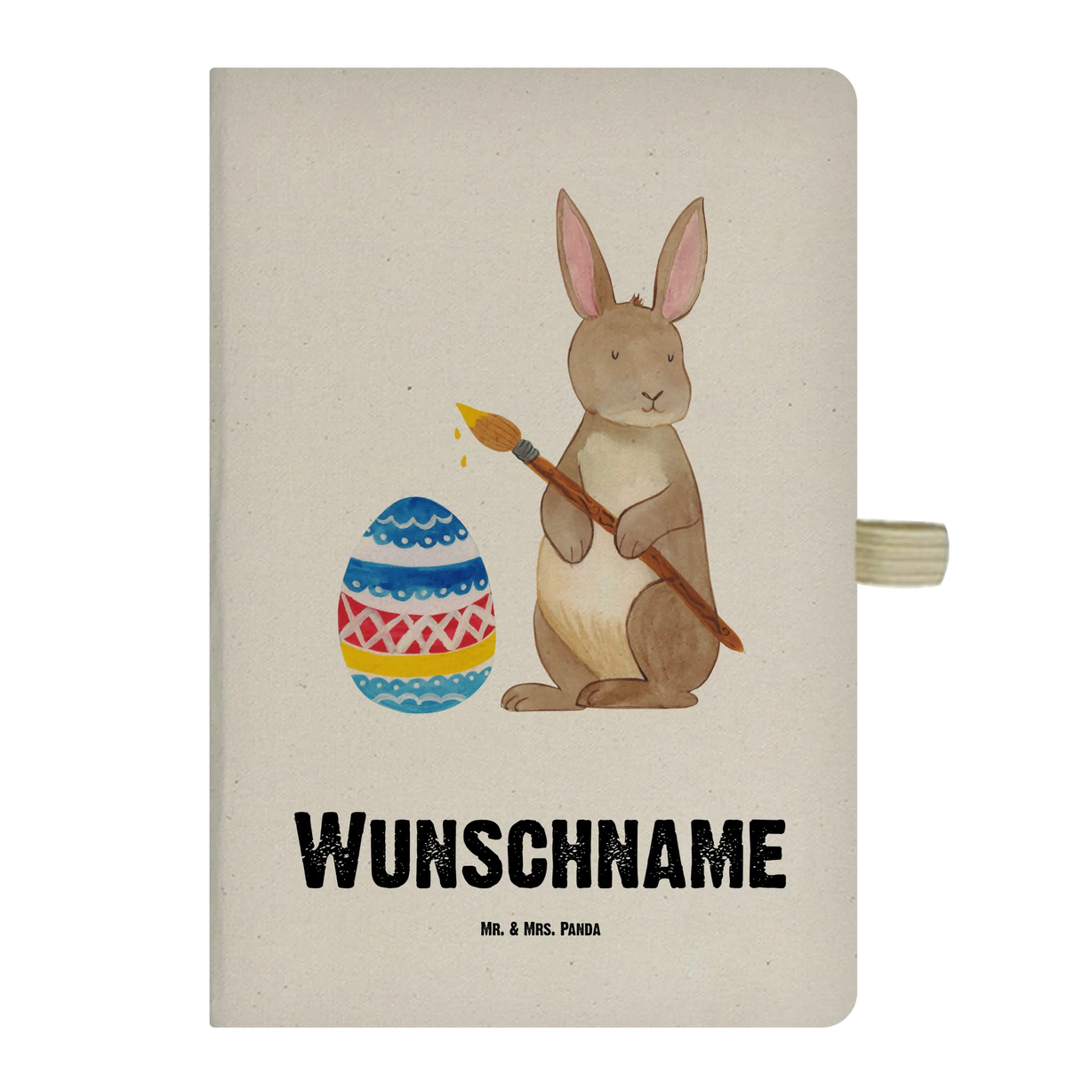Personalised notebook Hare painting eggs Easter, Easter bunny, rabbit, Easter egg, Easter greetings, Happy Easter, painted Easter eggs, egg painting, Easter flower