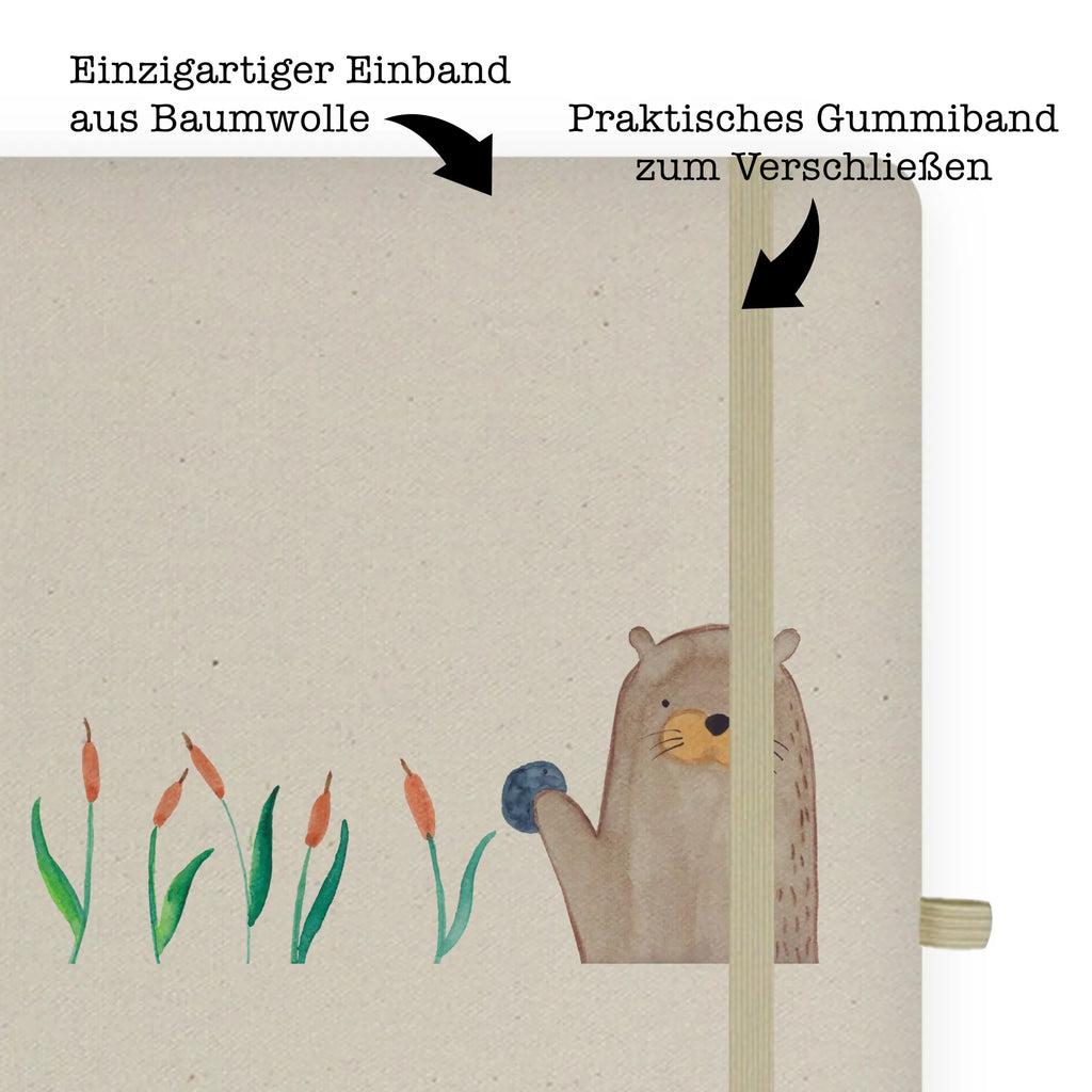 DIN A4 Personalizowany Notatnik wydra kamień Kuna, wydra, morska wydra