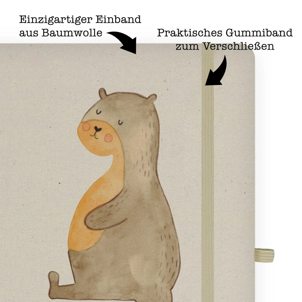 DIN A4 Personalizowany Notatnik wydra brzuch Kuna, wydra, morska wydra