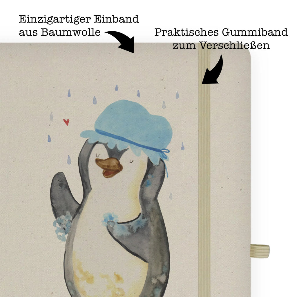 Personalised notebook Penguin have a shower Penguin, North Pole, Winter, Penguins, motivation, being happy, shower, new beginning, penguins, new start, life motto