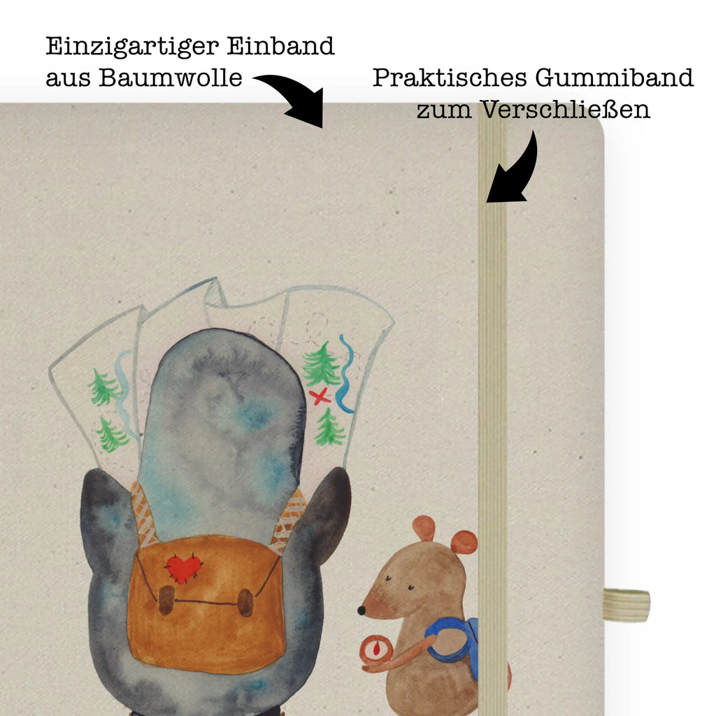 Personalised notebook Penguin & Mouse Hiker Penguin, North Pole, Winter, Penguins, hiking, road trip, adventurer, wanderlust, excursion, adventure, penguins, penguin