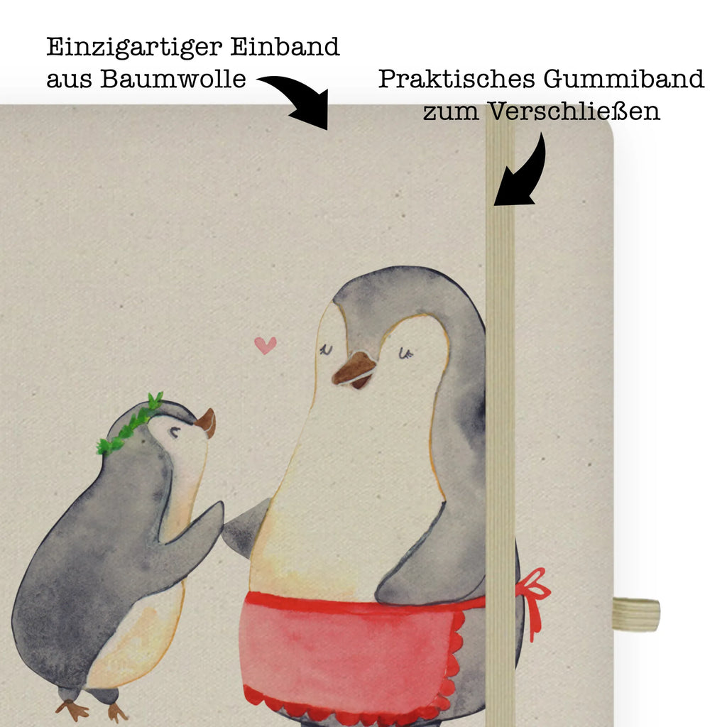 Personalised notebook Penguin with child Family, Father's Day, Mother's Day, brother, sister, Mom, Dad, Mommy, Gift, Mummy, Birthday, Mother