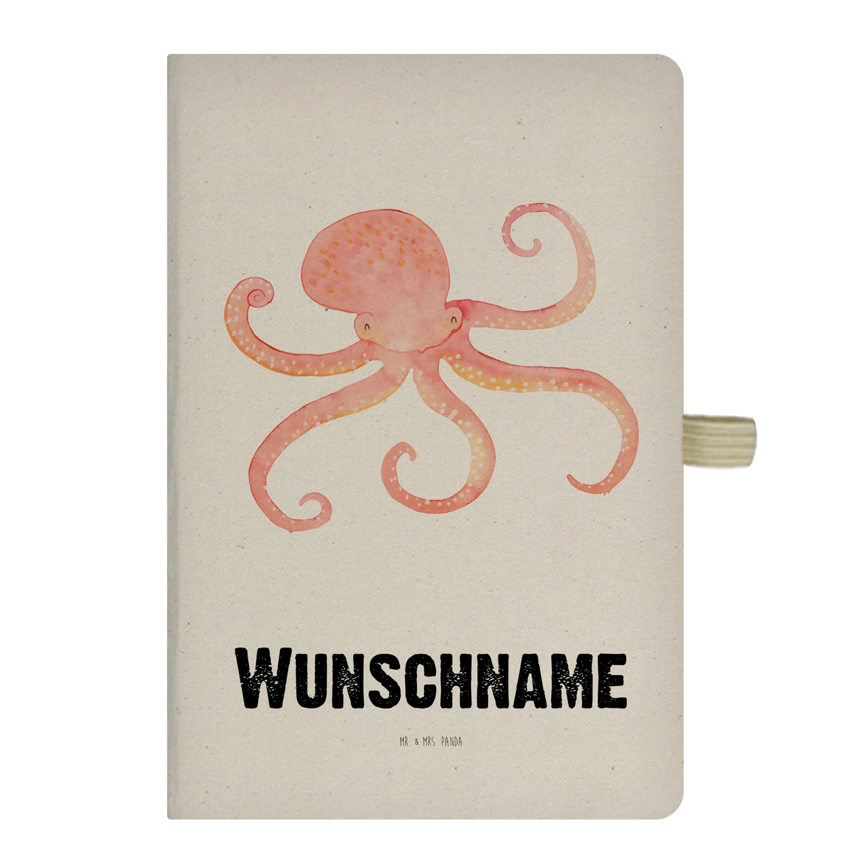 Personalised notebook Squid small animals, cute, funny, cute animal motives, hand drawn, small world, funny sayings, good mood, happy, gifts, gift ideas, special gifts, animal lover, card, octopus, water, arms, squid, ocean, sea animal, sea