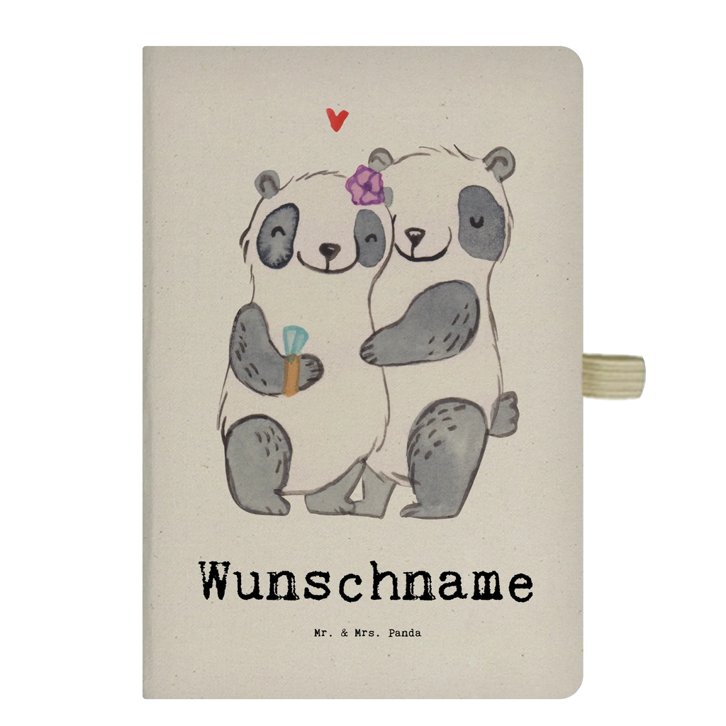 Personalised notebook panda Best Fiancée in the World for, thank you, gift, giving, birthday, birthday present, gift idea, souvenir, make you happy, gift tip, marriage, betrothal, girlfriend, wife, dream girl, fiancee, wedding, future