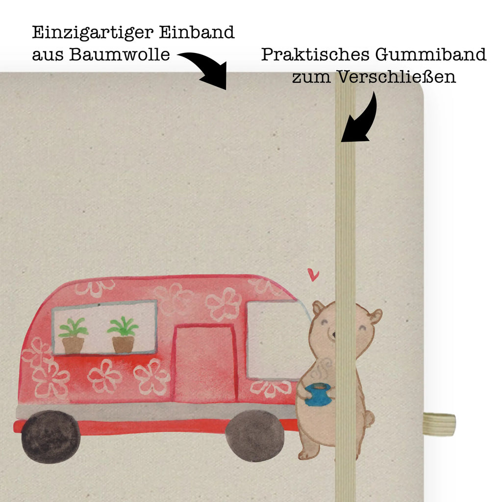 Personalised notebook bear camper Gift, sport, hobby, giving, thank you, award, profit, athlete, Road Trip, Camping, Camper, RV, Campground, Vacation