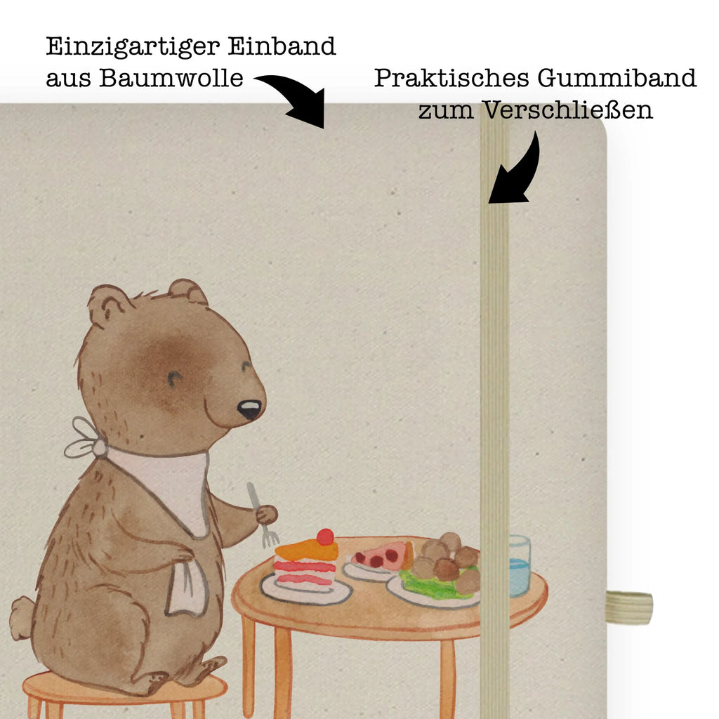 Personalised notebook bear to eat out Gift, sport, hobby, giving, thank you, award, profit, athlete, eating out, restaurant, Eating out, dining out