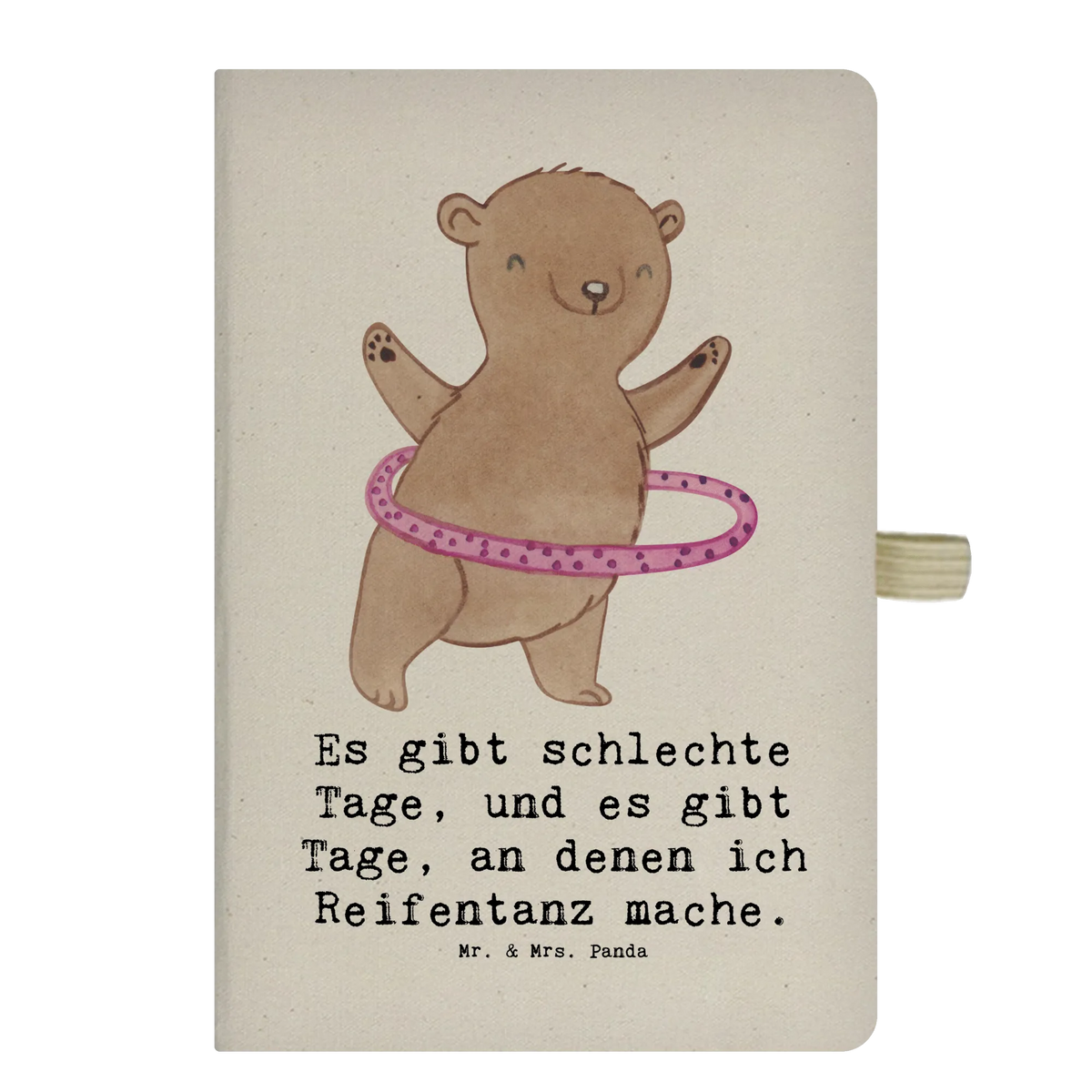 Personalised notebook bear hula hoops Gift, sport, hobby, giving, thank you, award, profit, athlete, Hula Hoop, training, fitness