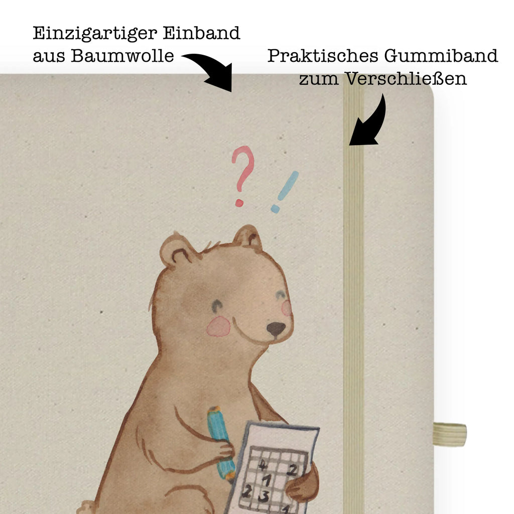 Personalised notebook bear solve riddles Gift, sport, hobby, giving, thank you, award, profit, athlete, memory training, Solving puzzles, memory sports, solving crossword puzzles, riddles