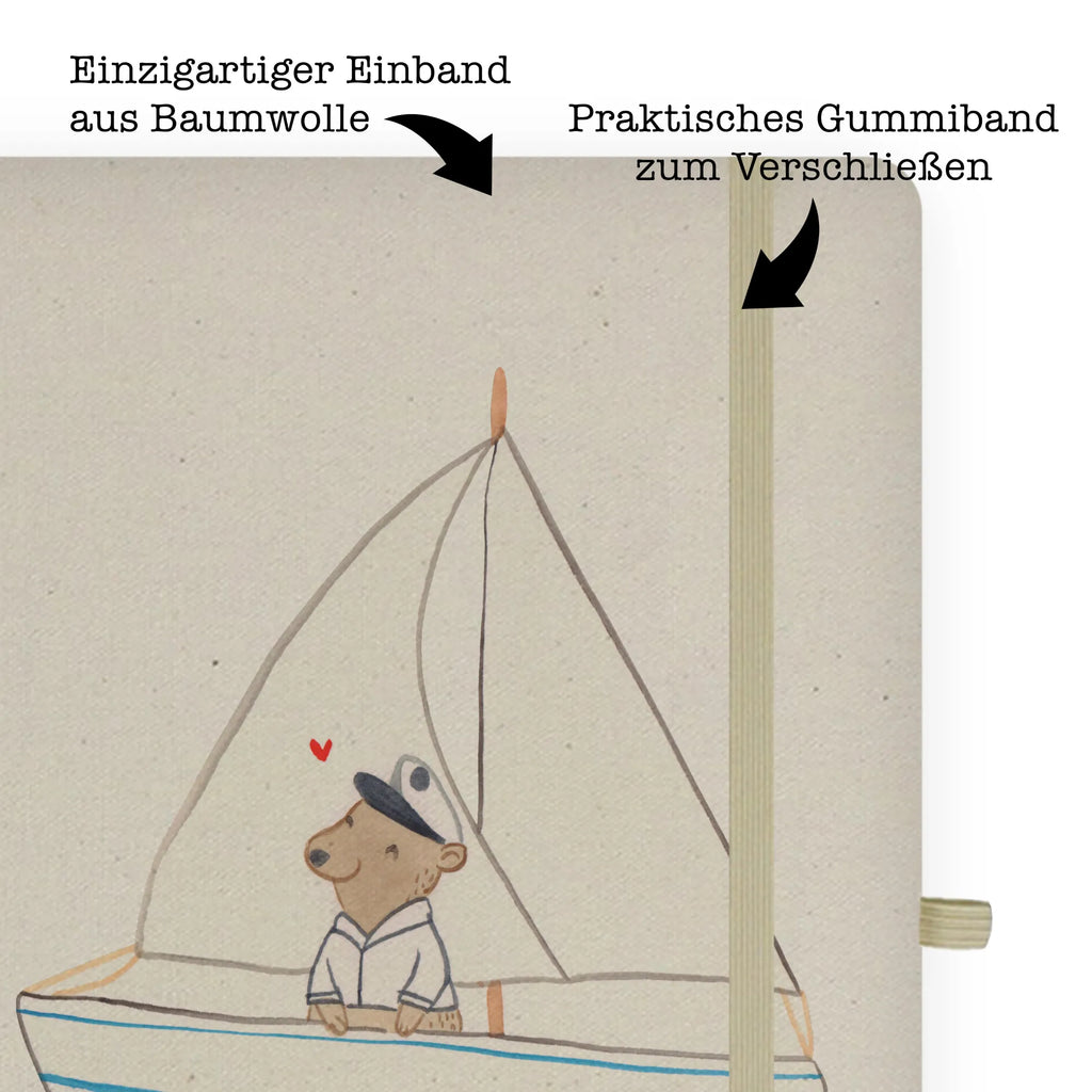 Personalised notebook bear Sail Gift, sport, hobby, giving, thank you, award, profit, athlete, sailing school, sailing trip, yacht club, sailing, sailing boat