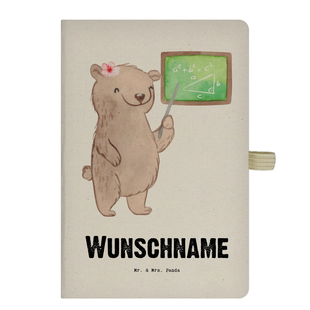 Personalised notebook female mathematician Heart gift, gift idea, best, farewell gift, passing exam, anniversary, retirement, promotion, job start, sayings, funny, profession