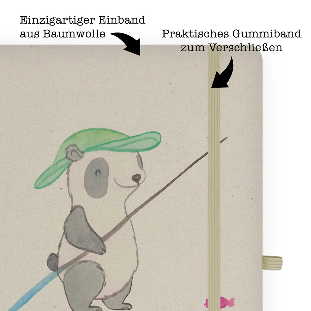 Personalised notebook panda fishing Gift, sport, hobby, giving, thank you, award, profit, athlete, fishing, go fishing, fishing sport, hobby angler, fishing club, angler