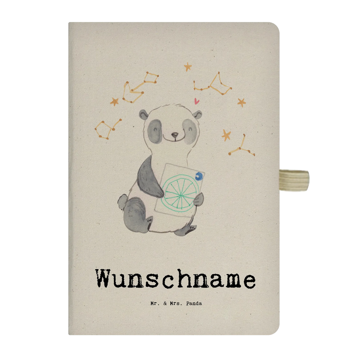 Personalised notebook panda astrology Gift, sport, hobby, giving, thank you, award, profit, athlete, horoscope, Astrology, constellations