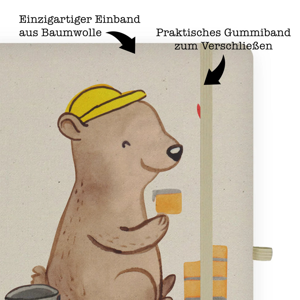 Personalised notebook bricklayer heart gift, gift idea, best, farewell gift, passing exam, anniversary, retirement, promotion, job start, sayings, funny, profession