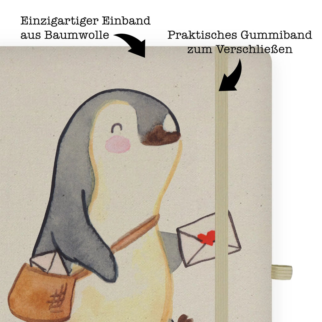 Personalised notebook postman Heart gift, gift idea, best, farewell gift, passing exam, anniversary, retirement, promotion, job start, sayings, funny, profession