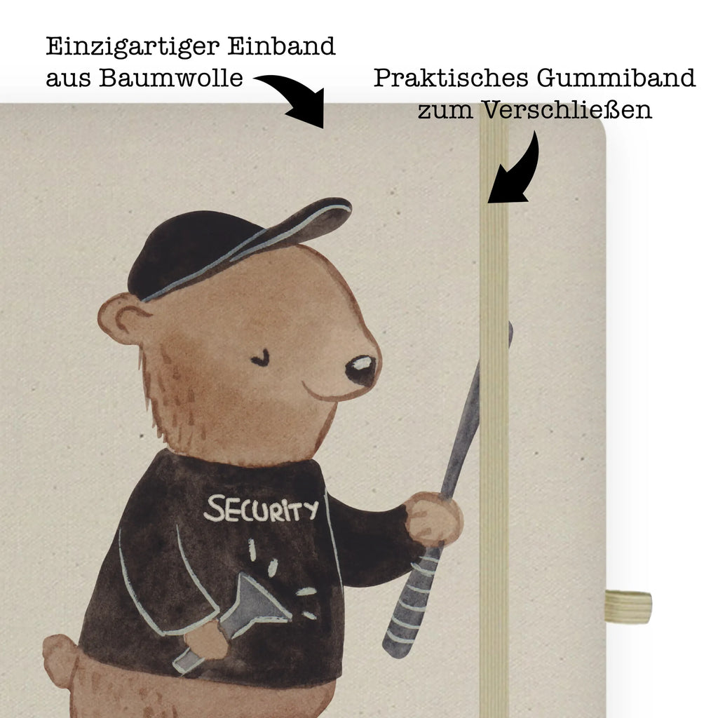 Personalised notebook Security Service Employee Heart gift, gift idea, best, farewell gift, passing exam, anniversary, retirement, promotion, job start, sayings, funny, profession