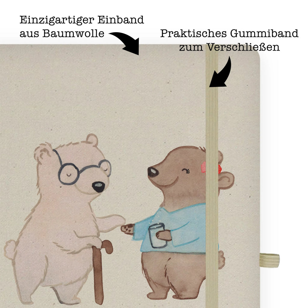 Personalised notebook Geriatric nurse Heart gift, gift idea, best, farewell gift, passing exam, anniversary, retirement, promotion, job start, sayings, funny, profession