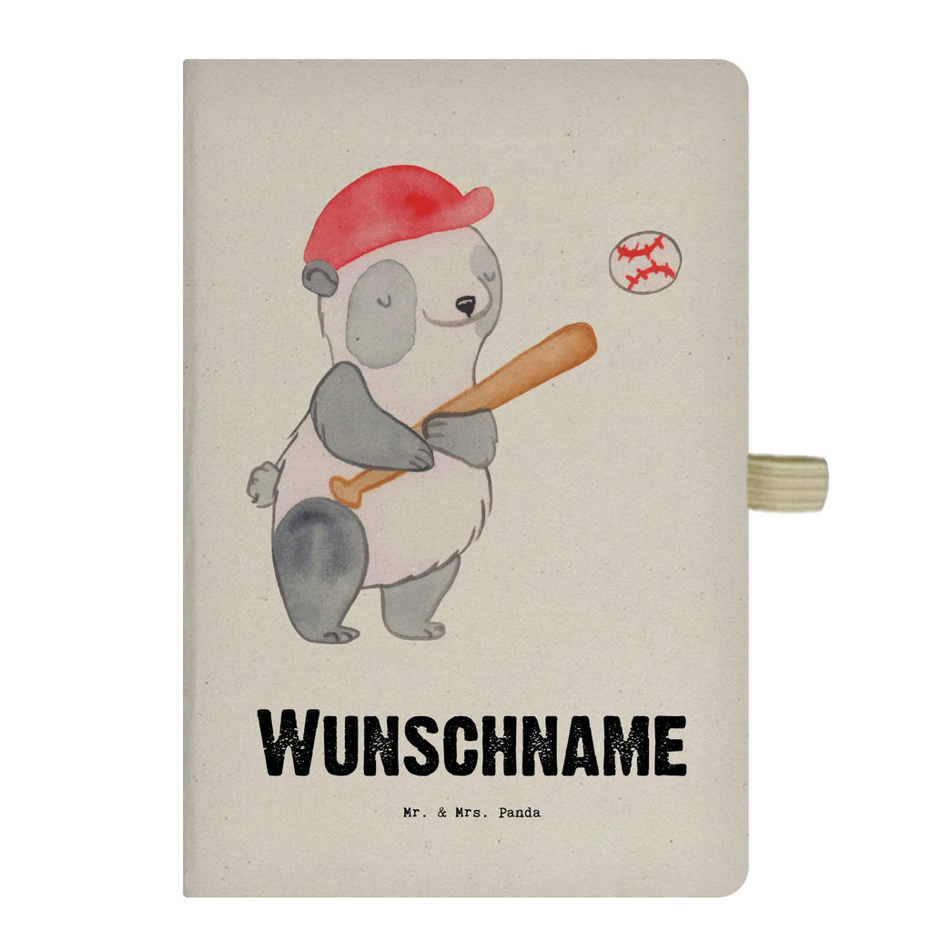 DIN A4 Personalizowany Notatnik Panda Gra w baseball Prezent, Sport, Dyscyplina sportowa, Hobby, Darować, Dziękuję, Dzięki, Wyróżnienie, Wygrana, Sportowiec