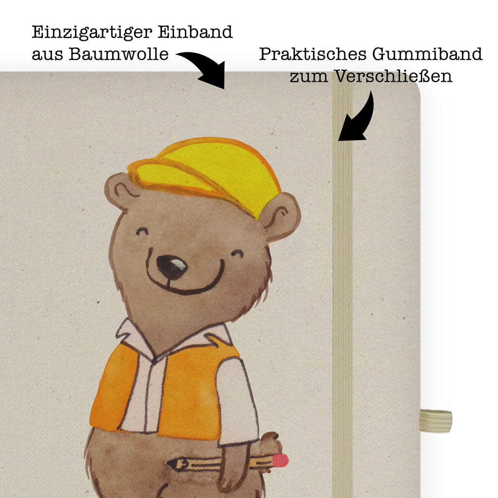 Personalised notebook civil engineer Heart gift, gift idea, best, farewell gift, passing exam, anniversary, retirement, promotion, job start, sayings, funny, profession