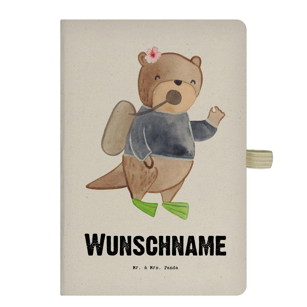 Personalised notebook Diver Heart gift, gift idea, best, farewell gift, passing exam, anniversary, retirement, promotion, job start, sayings, funny, profession