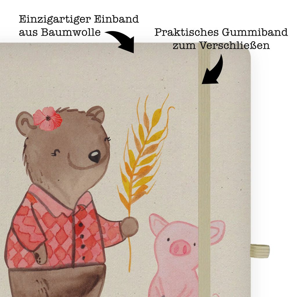 Personalised notebook female farmer Heart gift, gift idea, best, farewell gift, passing exam, anniversary, retirement, promotion, job start, sayings, funny, profession