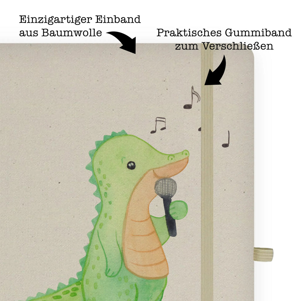 Personalised notebook crocodile To sing Gift, sport, hobby, giving, thank you, award, profit, athlete, vocals, hobby singers, band, Singing, live performance