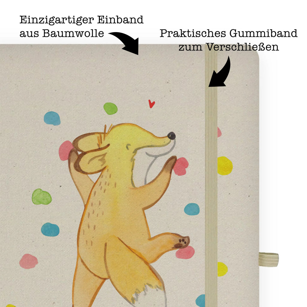 Personalised notebook Fox bouldering Gift, sport, hobby, giving, thank you, award, profit, athlete, bouldering, climbing hall, bouldering hall, climbing