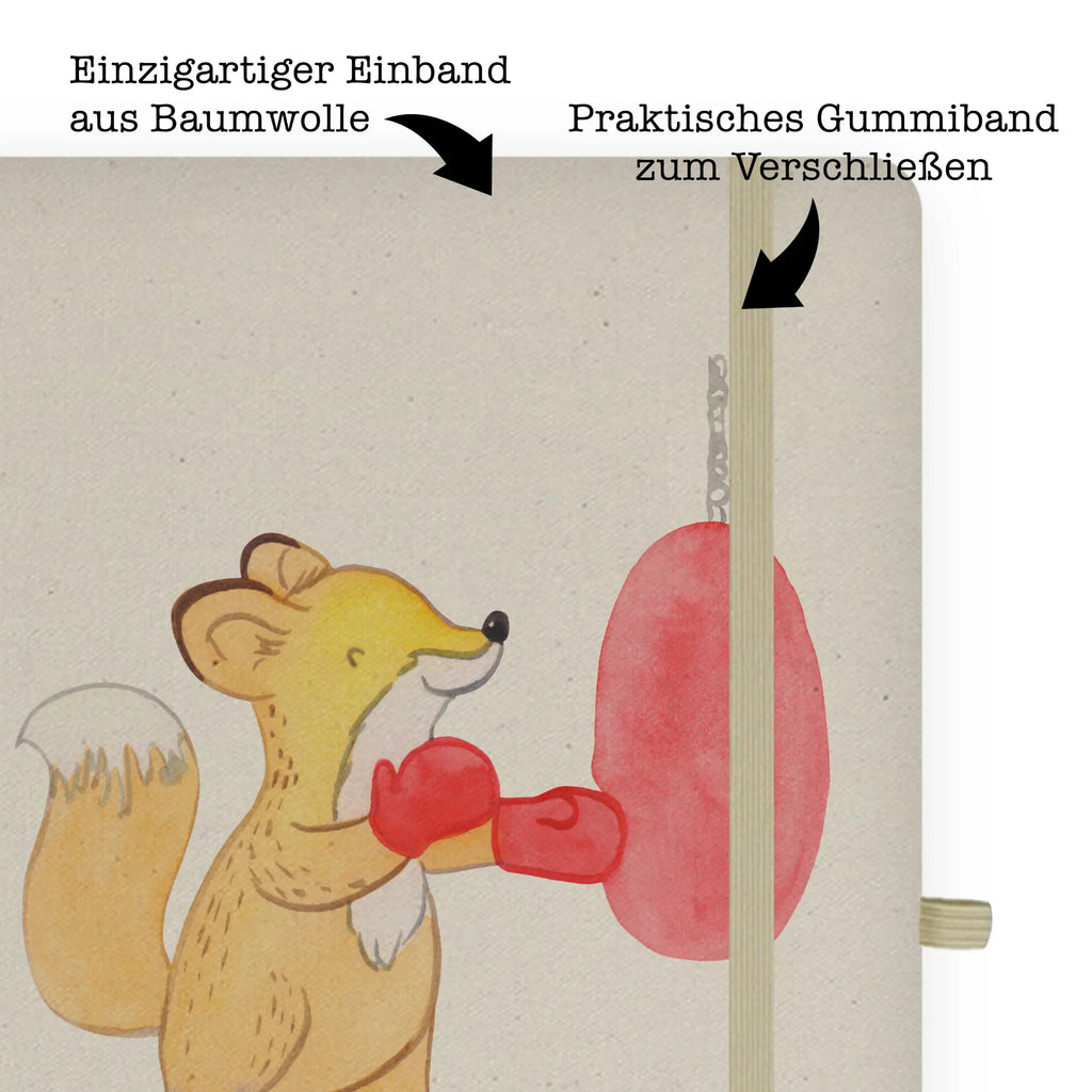 Personalised notebook Fox boxing Gift, sport, hobby, giving, thank you, award, profit, athlete, boxing, boxing match, boxing training