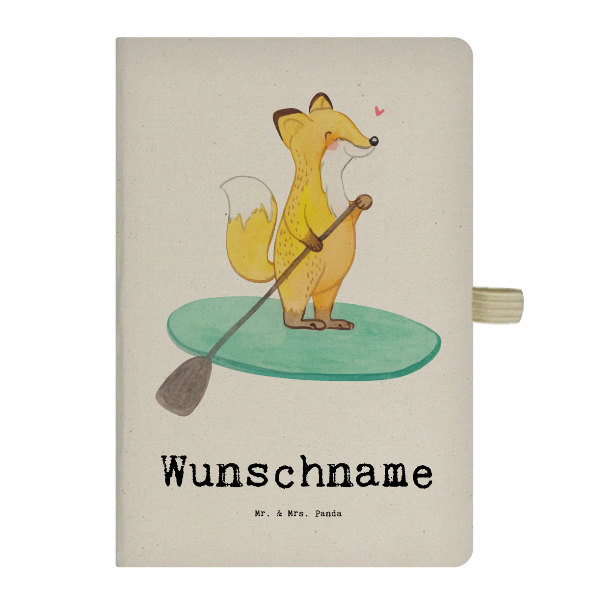 Personalised notebook Fox Stand up paddling Gift, sport, hobby, giving, thank you, award, profit, athlete, subben, Paddle Boarding, stand up paddle, SUB, Stand Up Paddling