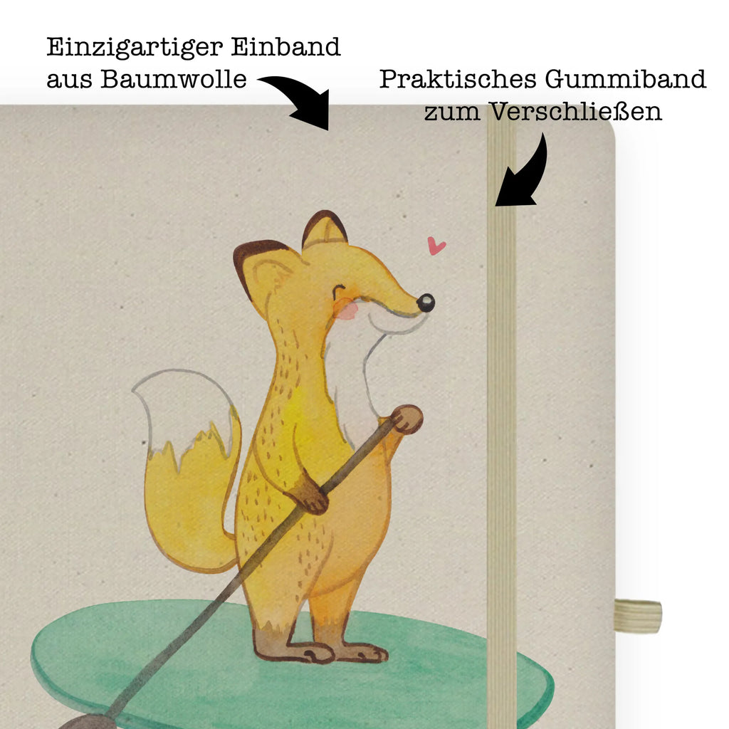 Personalised notebook Fox Stand up paddling Gift, sport, hobby, giving, thank you, award, profit, athlete, subben, Paddle Boarding, stand up paddle, SUB, Stand Up Paddling