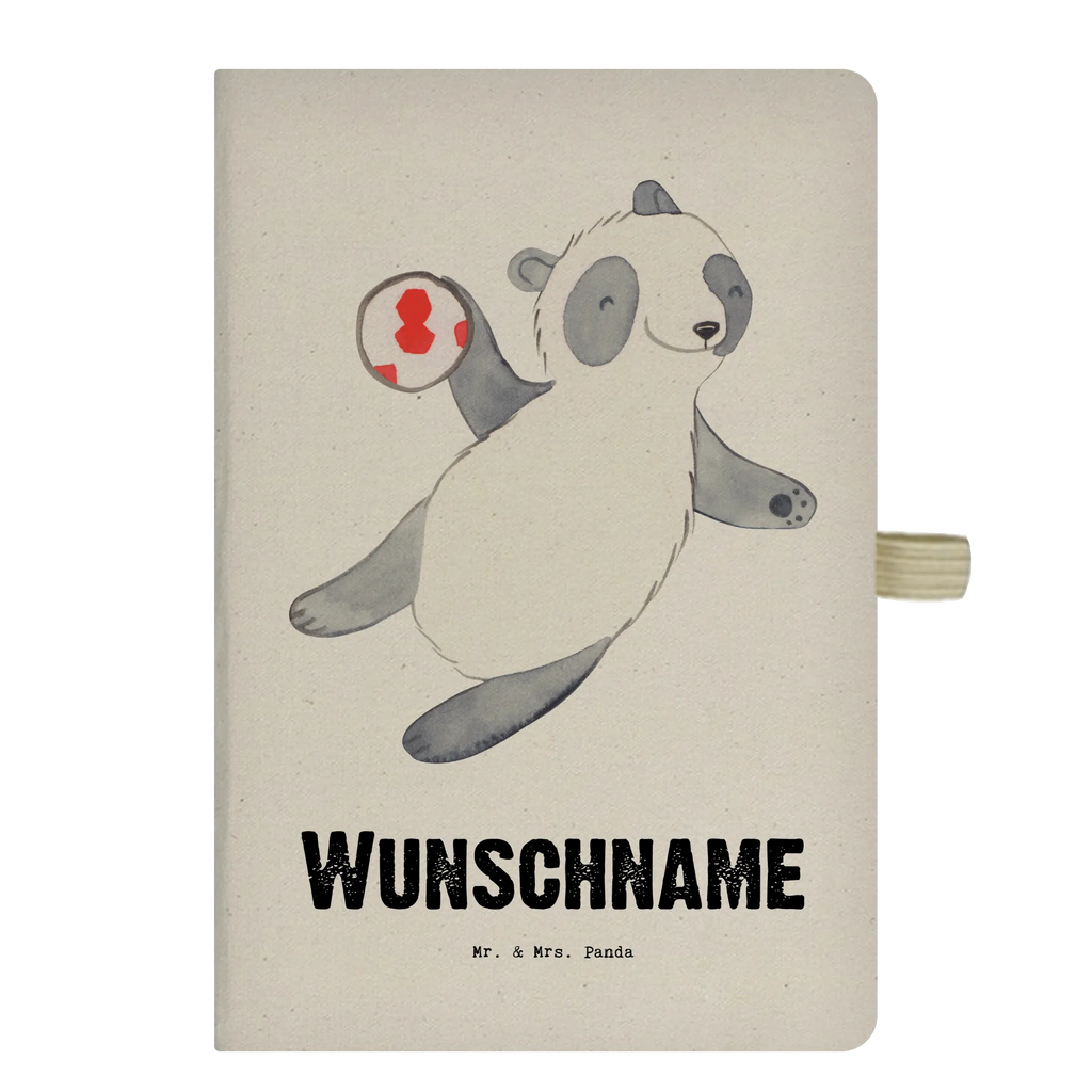 DIN A4 Personalizowany Notatnik Panda grać w piłkę ręczną Prezent, Sport, Dyscyplina sportowa, Hobby, Darować, Dziękuję, Dzięki, Wyróżnienie, Wygrana, Sportowiec