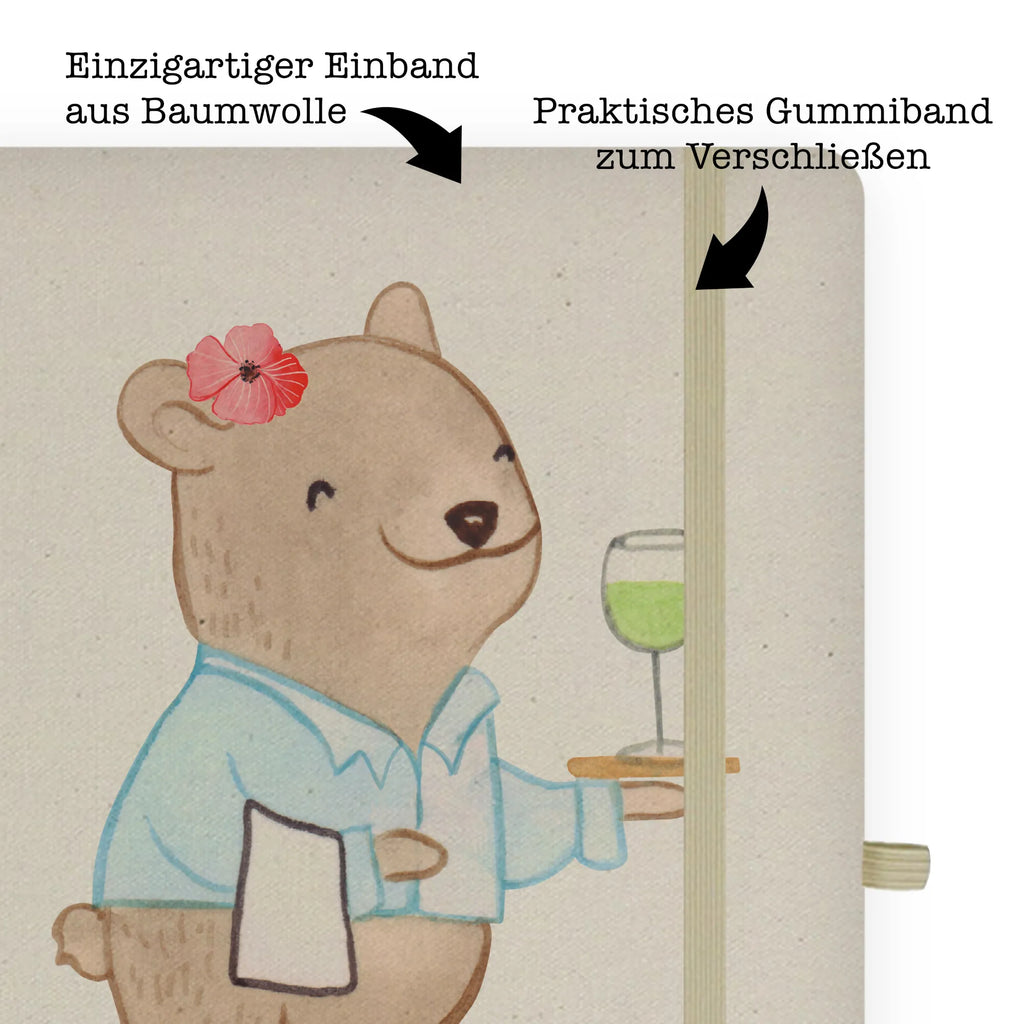 Personalised notebook Waitress heart gift, gift idea, best, farewell gift, passing exam, anniversary, retirement, promotion, job start, sayings, funny, profession