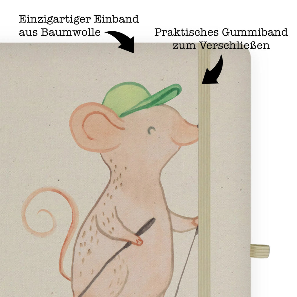 Personalised notebook Mouse walking Gift, sport, hobby, giving, thank you, award, profit, athlete, Walking, walking, brisk walking, strolling