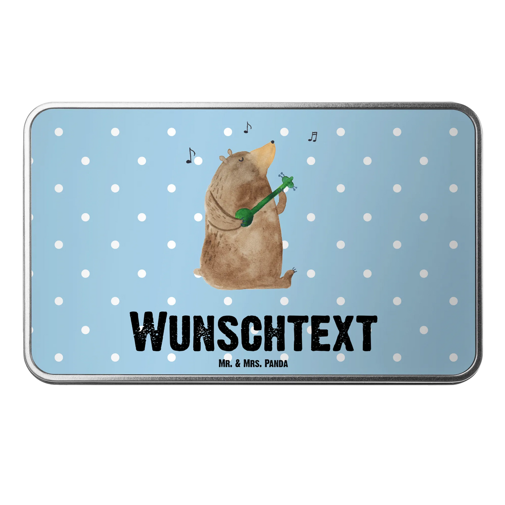 Spersonalizowana metalowa puszka niedźwiedź Gitara Niedźwiedź, Miś, Pluszowy miś