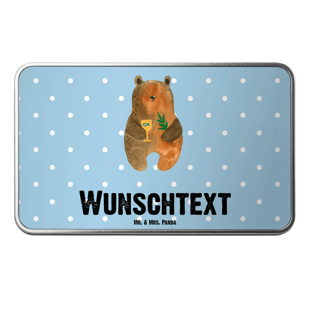 Personalised metal tin bear confirmation bear, teddy, teddy bear, cuddly toy, confirmation, church, service, evangelic