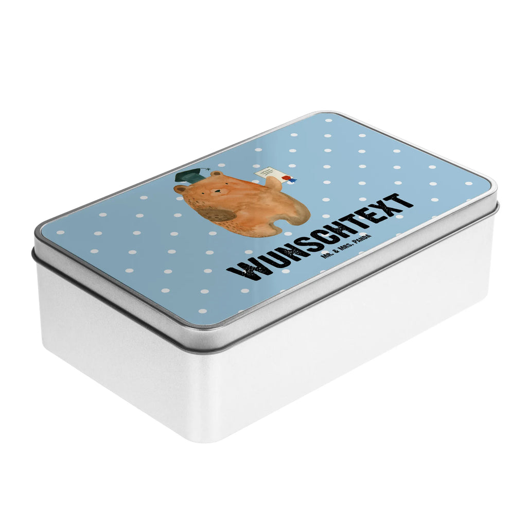 Personalised metal tin bear Test bear, teddy, teddy bear, cuddly toy, examination passed, Abitur, degree, diploma, examinations, certificate