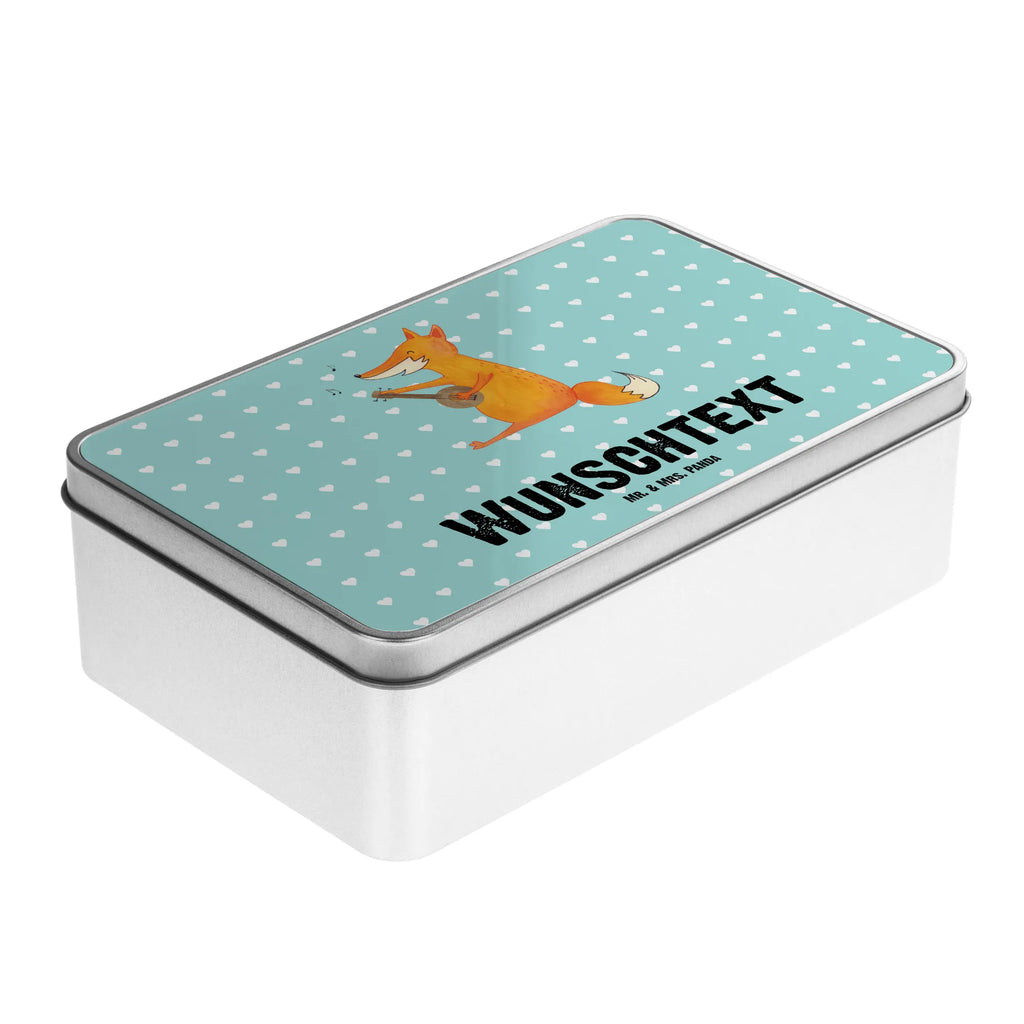 Personalised metal tin Fox guitar fox, foxes, forest wildlife, clever as a fox, animal lover, music saying, Fox, singer, guitar, musician, gift musician