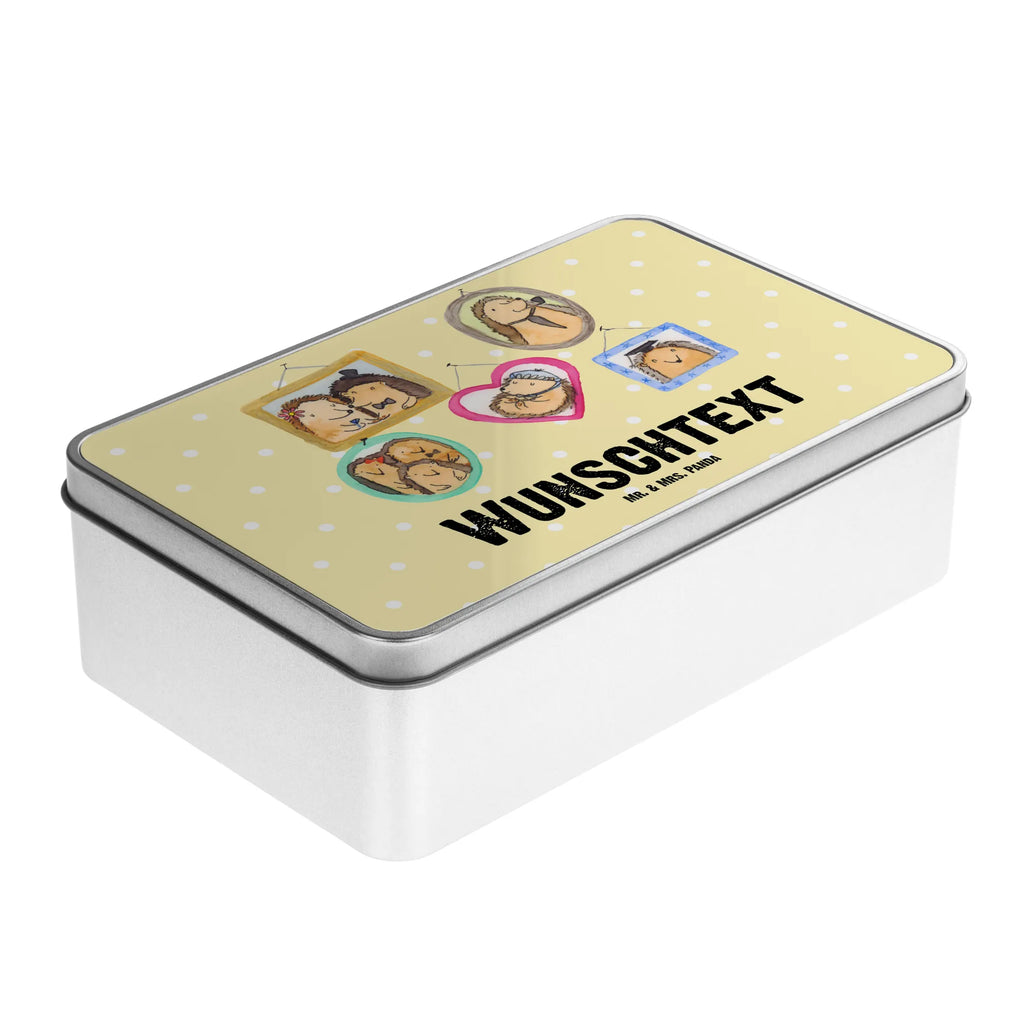 Personalised metal tin Hedgehog family Family, Father's Day, Mother's Day, brother, sister, Mom, Dad, mum, solidarity, pictures, hedgehogs, dad, happiness, love