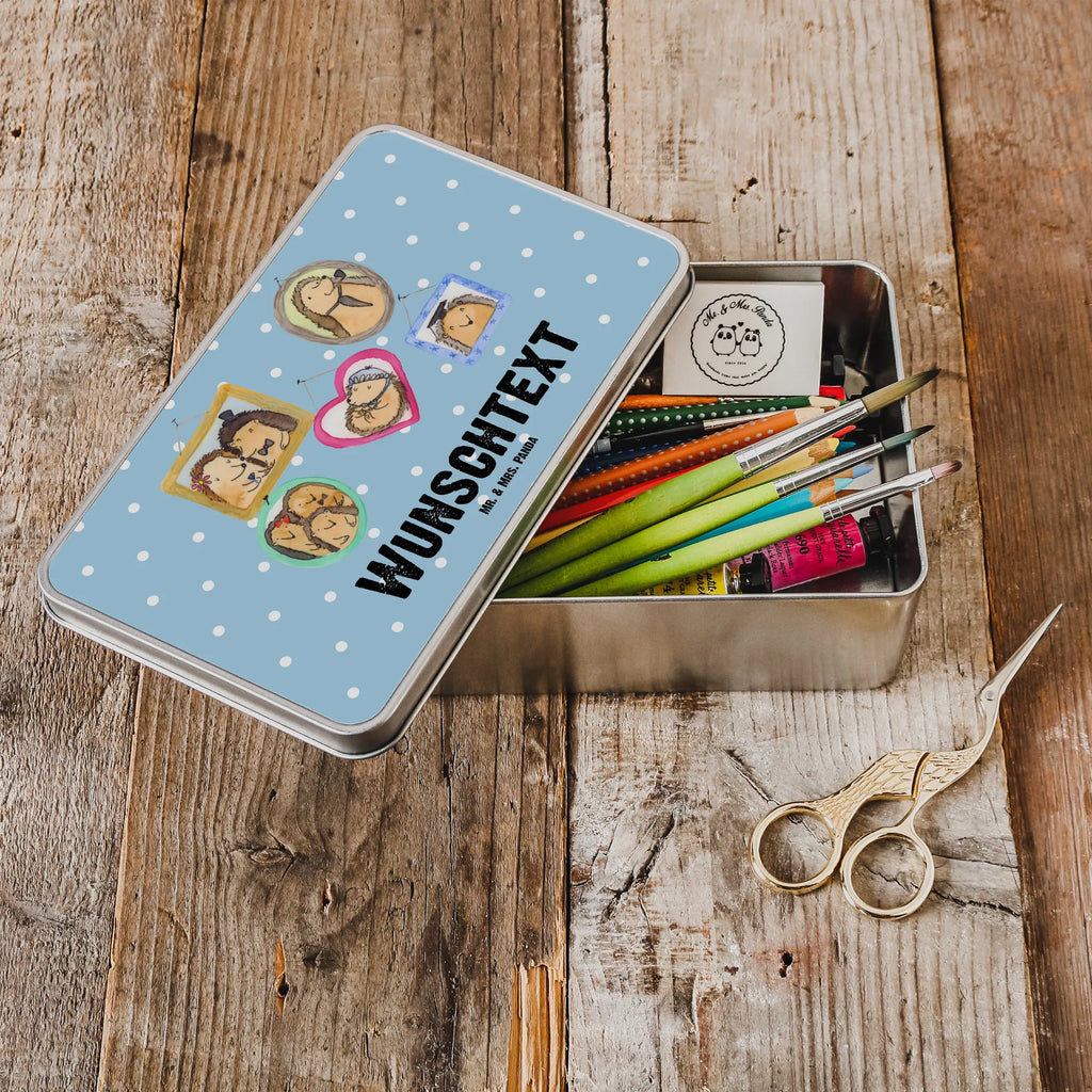 Personalised metal tin Hedgehog family Family, Father's Day, Mother's Day, brother, sister, Mom, Dad, mum, solidarity, pictures, hedgehogs, dad, happiness, love