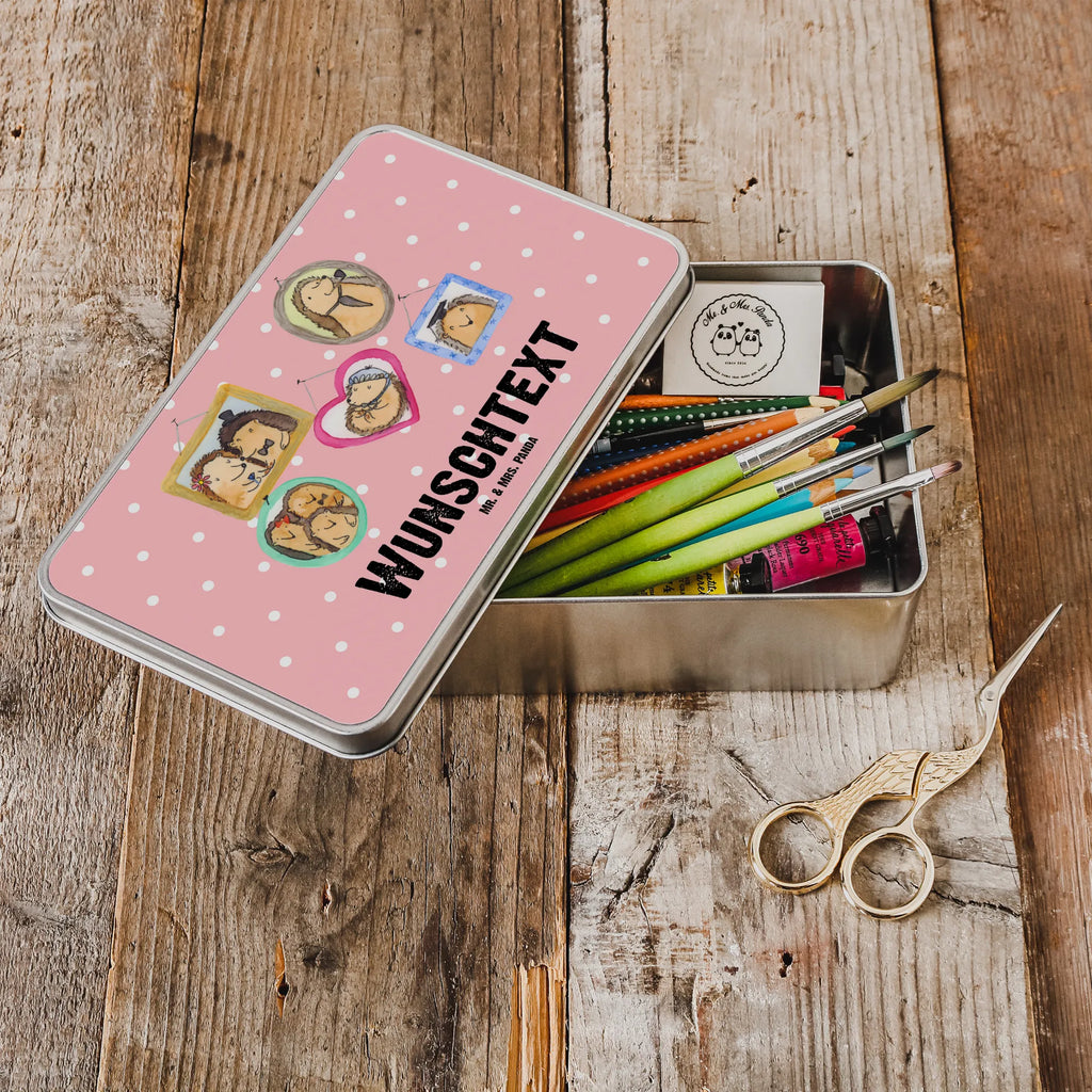 Personalised metal tin Hedgehog family Family, Father's Day, Mother's Day, brother, sister, Mom, Dad, mum, solidarity, pictures, hedgehogs, dad, happiness, love