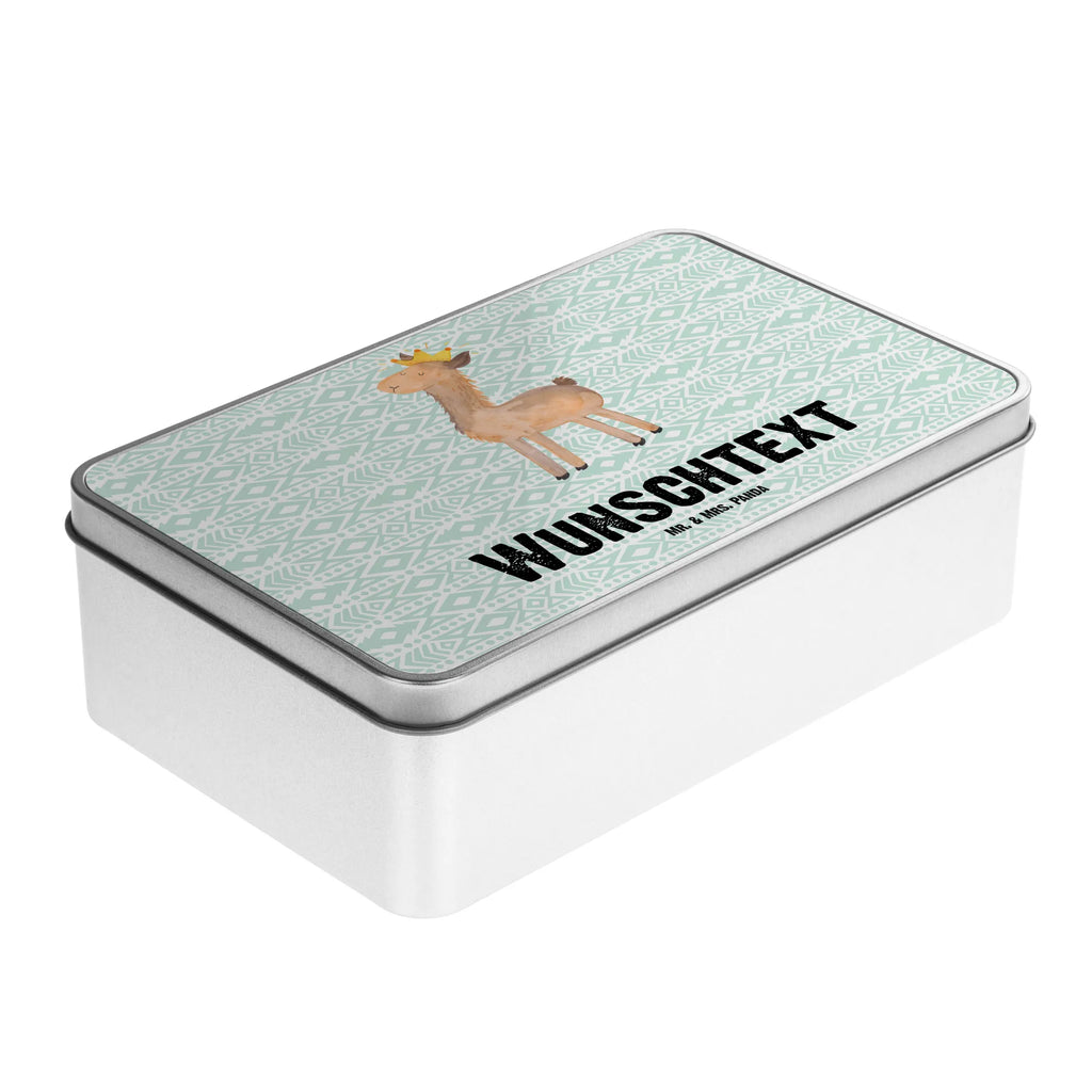 Spersonalizowana metalowa puszka lama Król Lama, Alpaka