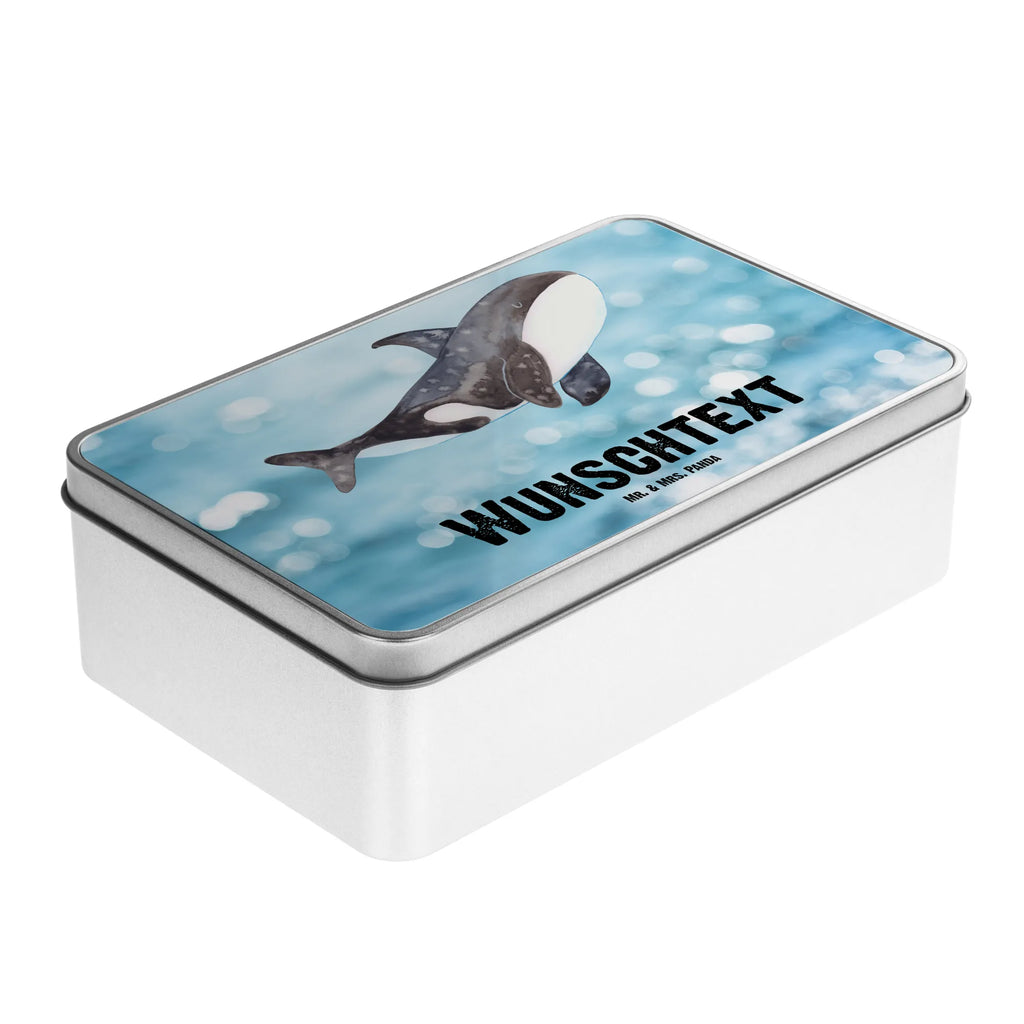 Personalised metal tin Orca Seafood, aquatic animals, ocean, sea, fish, shells, corals, reef, whale, narwhal, sea urchin, lobster, platypus, turtle, manatee, crocodile, orca, shrimp, gifts for seafood lovers, water world, underwater animals, underwater world, vacation, deep sea, seafood fans, gift ideas, seafood decoration, seafood posters, startup, new start, office, motivation, opportunities, work, orcas, killer whale, self-love
