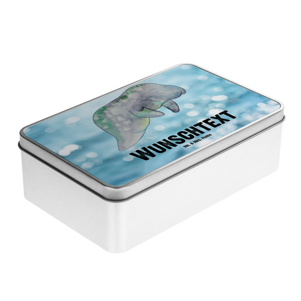 Personalised metal tin manatee Relax Seafood, aquatic animals, ocean, sea, fish, shells, corals, reef, whale, narwhal, sea urchin, lobster, platypus, turtle, manatee, crocodile, orca, shrimp, gifts for seafood lovers, water world, underwater animals, underwater world, vacation, deep sea, seafood fans, gift ideas, seafood decoration, seafood posters, losing weight, diet mania, diet, sugar, manatees, food, sweets