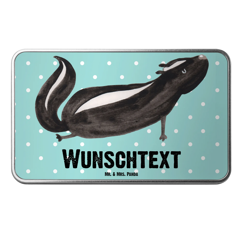 Spersonalizowana metalowa puszka skunks Joga Stinktier, Skunk