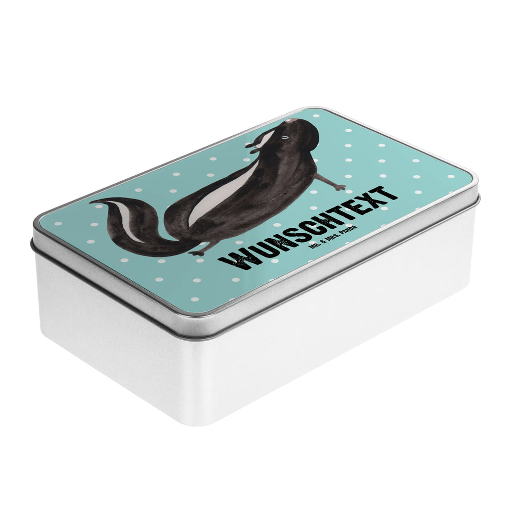 Spersonalizowana metalowa puszka skunks Joga Stinktier, Skunk