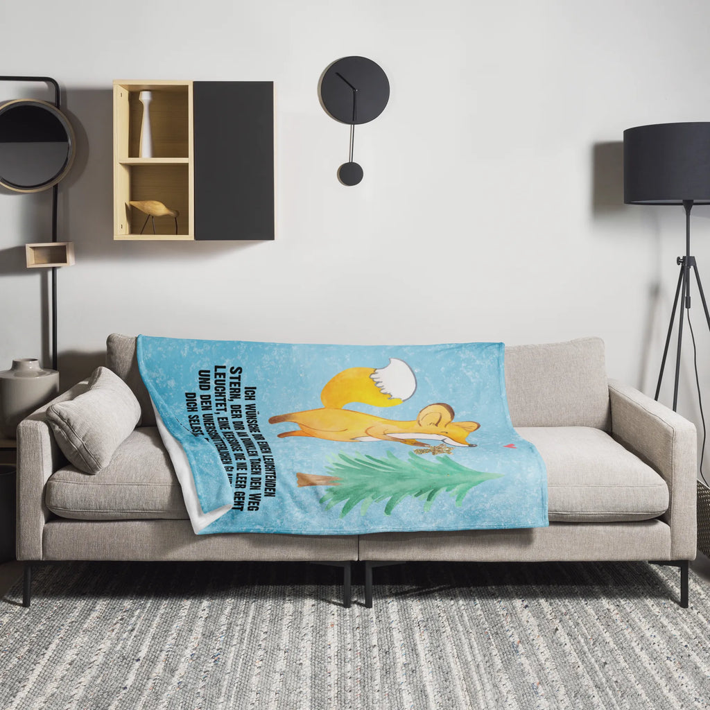 Kuscheldecke Fuchs  Weihnachtsbaum Wolldecke, Sofadecke, Decke, Tagesdecke, Wohndecke, Winter, Weihnachten, Weihnachtsdeko, Nikolaus, Advent, Heiligabend, Wintermotiv, Weihnachtsdekoration, Schlittschuh, Weihnachtszeit, Fuchs, Weihnachtstage, Weihnachtsmann