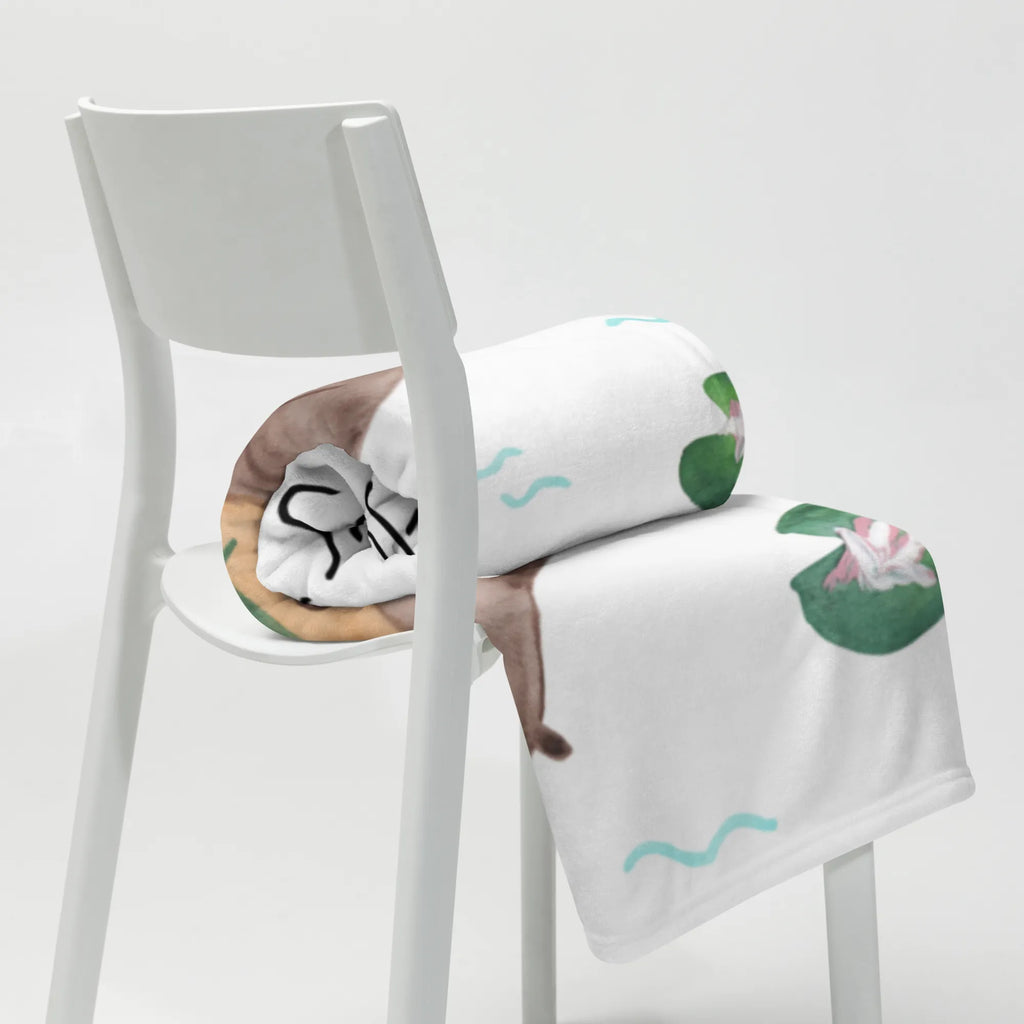 Koc wydra lilia wodna Sofadecke, Wolldecke, Tagesdecke, Wohndecke, Decke, Otter, Fischotter, Seeotter, Otter Seeotter See Otter