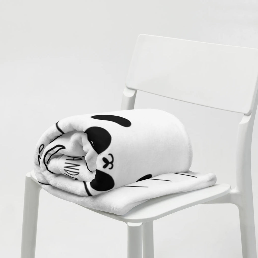 Koc Panda Przyjaźń Wohndecke, Wolldecke, Tagesdecke, Sofadecke, Decke