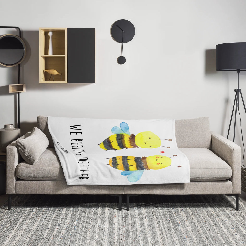 Kuscheldecke Biene Verliebt Sofadecke, Tagesdecke, Wohndecke, Wolldecke, Decke, Biene, Wespe, Hummel