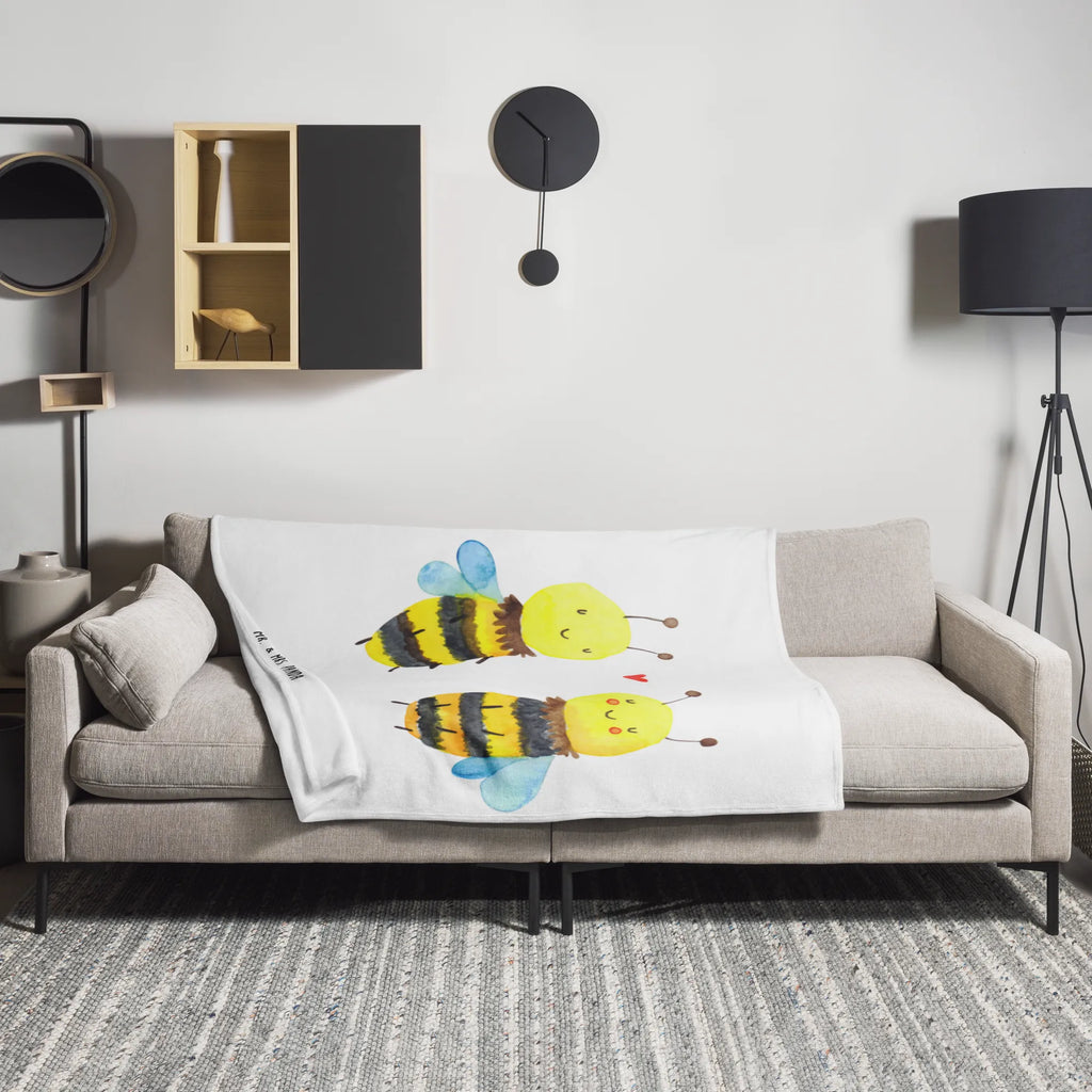 Kuscheldecke Biene Verliebt Sofadecke, Tagesdecke, Wohndecke, Wolldecke, Decke, Biene, Wespe, Hummel