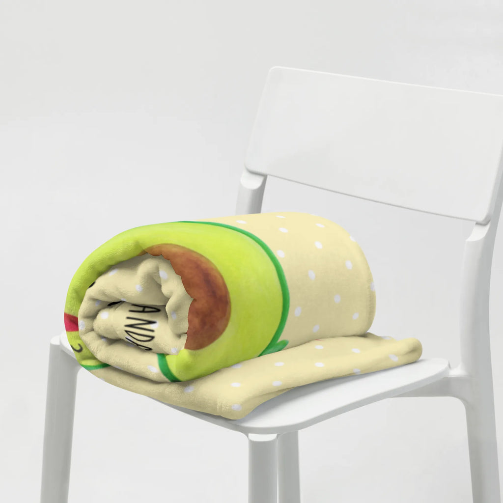 Kuscheldecke Avocado Party Time Wolldecke, Tagesdecke, Decke, Sofadecke, Wohndecke, Avocado, Veggie, Vegan, Gesund